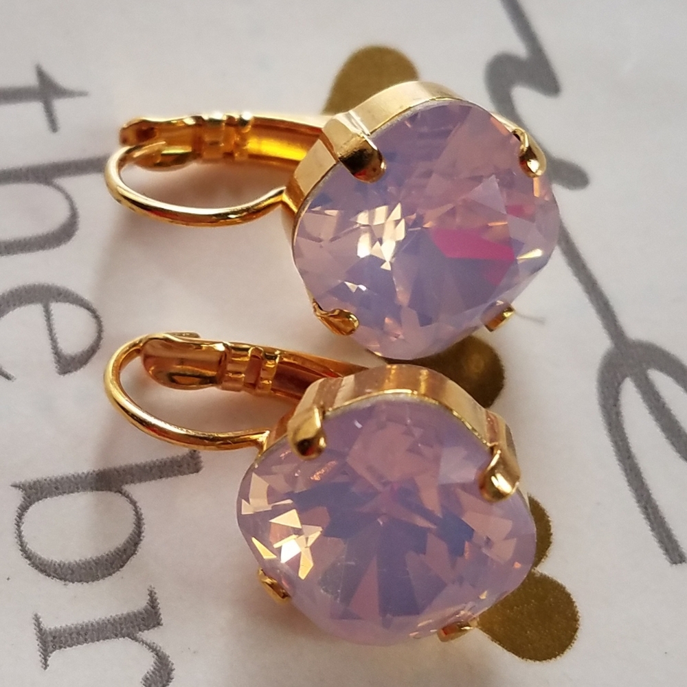 Austrian Crystal Earrings in Gold - Picture 5 of 8